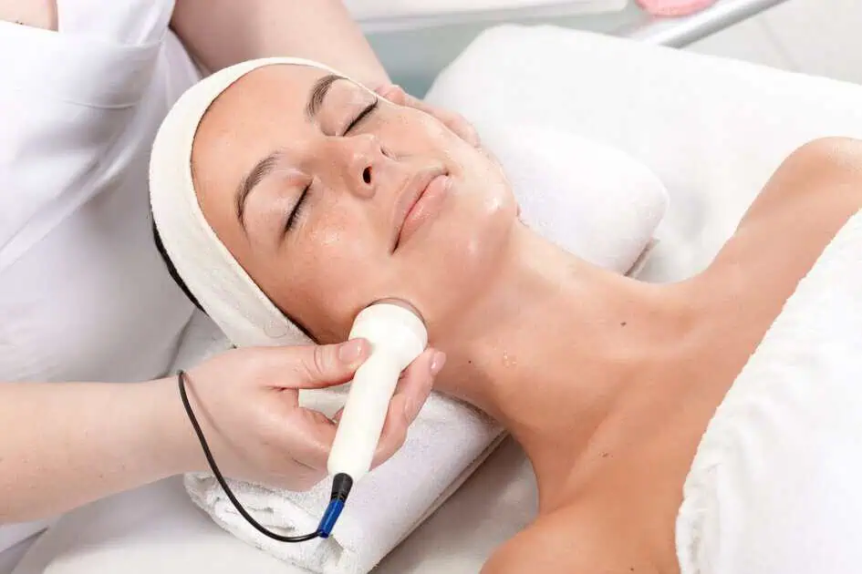 Patient receiving a Morpheus8 skin tightening treatment as part of the Morpheus8 results timeline and collagen remodeling process.